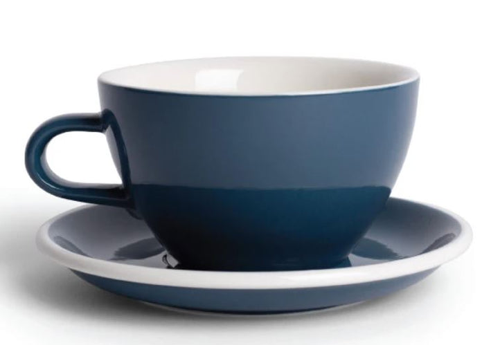 Acme - Dark Blue Latte cup 280 ml with saucer