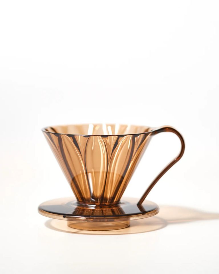 Cafec - Tritan Flower Dripper  Cup 1  Clear Brown