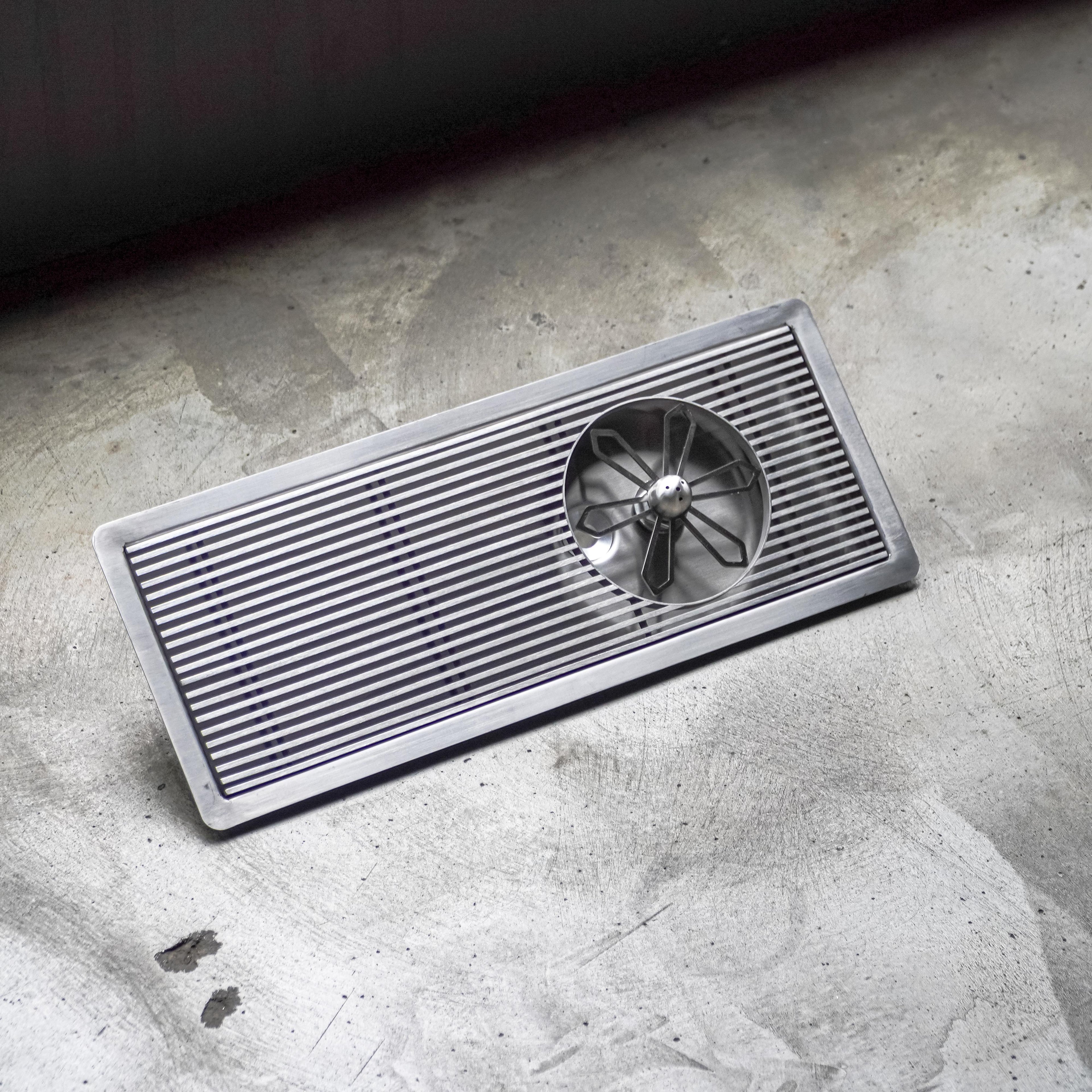 DTCUSTOMS Incounter 43cm LINEA Jug Rinser Satin Stainless Steel