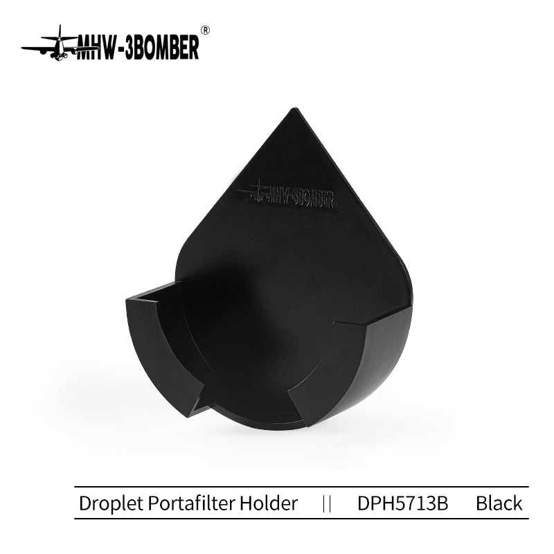 3 Bomber - Droplet Portafilter Holder black