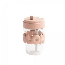 هولوهولو - كوب زجاجي تينتون وردي سعة 360 مل